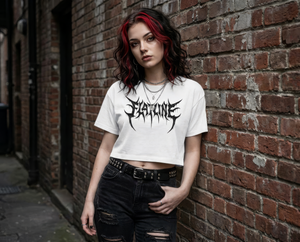 Flatline Metal Queen Crop Top